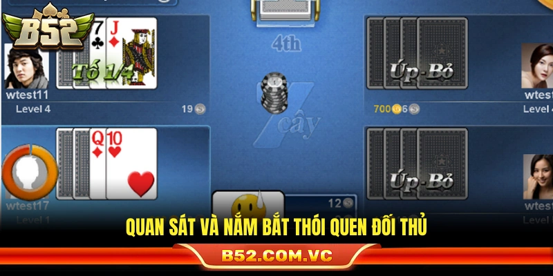 Theo dõi và đọc vị lối đánh của người chơi cùng